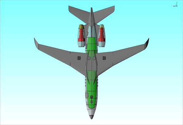 3d falcon 2000s business jet - Falcon 2000S Business Jet Solid Assembly Model by RodgerSaintJohn